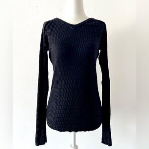 Piazza Sempione 100% virgin wool black top made in 🇮🇹